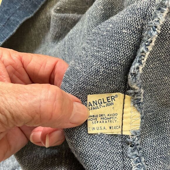 Wrangler Juniors Size 11 Button Front Denim Jean Midi Skirt Blue Dark Wash - Picture 9 of 11